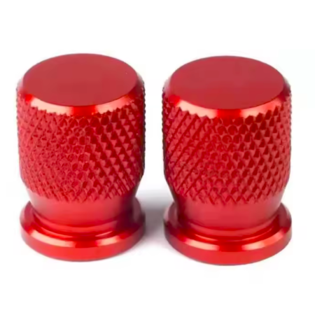 Nakrętki na wentyle samochodowe motocyklowe czerwone